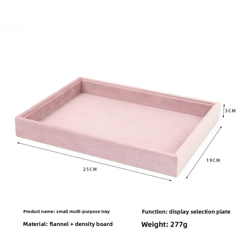 Jewelry Display Stand - Pink Velvet Showcase for Necklaces, Rings, and Accessories