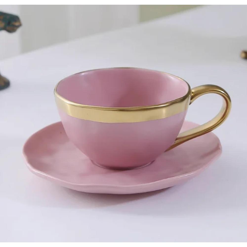 Phnom Penh Keramický šálek na kávu a podšálek Sada Šálky na odpolední čaj Snídaňové šálky Sklenice na vodu pro pár Šálek na mléčný čaj Hrnek na mléko