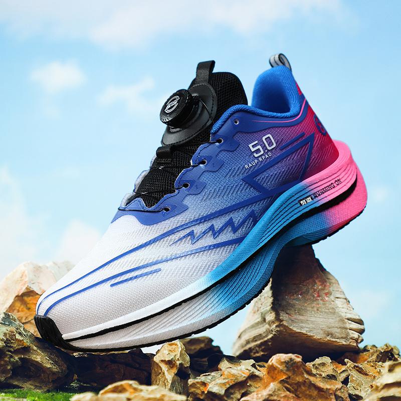 Summer Men's Running Shoes New Professional Carbon Plate Sports Training Shoes Outdoor Non-slip Shock-absorbing Tennis Shoes