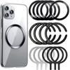 Magnetic Metal Ring For Magsafe iPhone 16 15 14 13 12 Pro Max Android Phone Wireless Charging Charger Stand Metal Sticker Ring