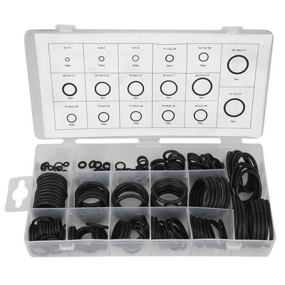 222Pcs Rubber O Ring Sealing Assort Set Kit O Ring Washer Assortment Kit for Automobile Engineering