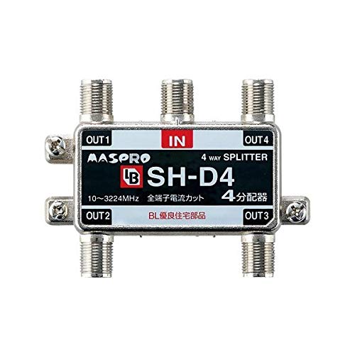 

Maspro 4 distributor BL type indoor bidirectional all terminals DC current cut type 3224MHz compatible SH-D4
