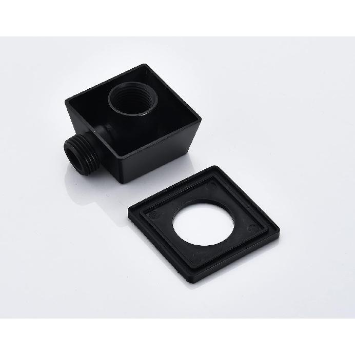 Square Wall Elbow for Hand Held Shower, Matte Black