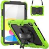 Silicone Full Cover Rotating Strap Case IPad 10th Gen 10.9 Inch Air 4/5 10.2 Color Block Design With Cushion