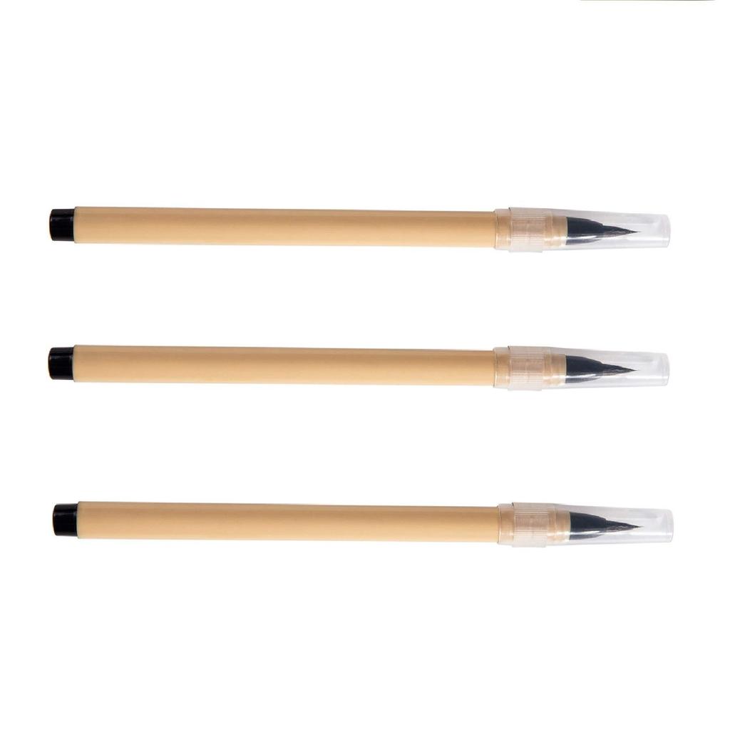 Set of 3 brush pens for copying ink included sutras,
