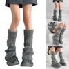 Womens Girls Lolitas Holes Leg Warmers Winter Knitted Leg Sleeves Goth Crochet Ankle Heap Socks JK Uniform Foot Cover