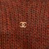 CHANEL [Domestic regular] 98A P11638W02445 CC Logos plate mohair low gauge turtleneck sweater / tops 38 BordeauxUsed