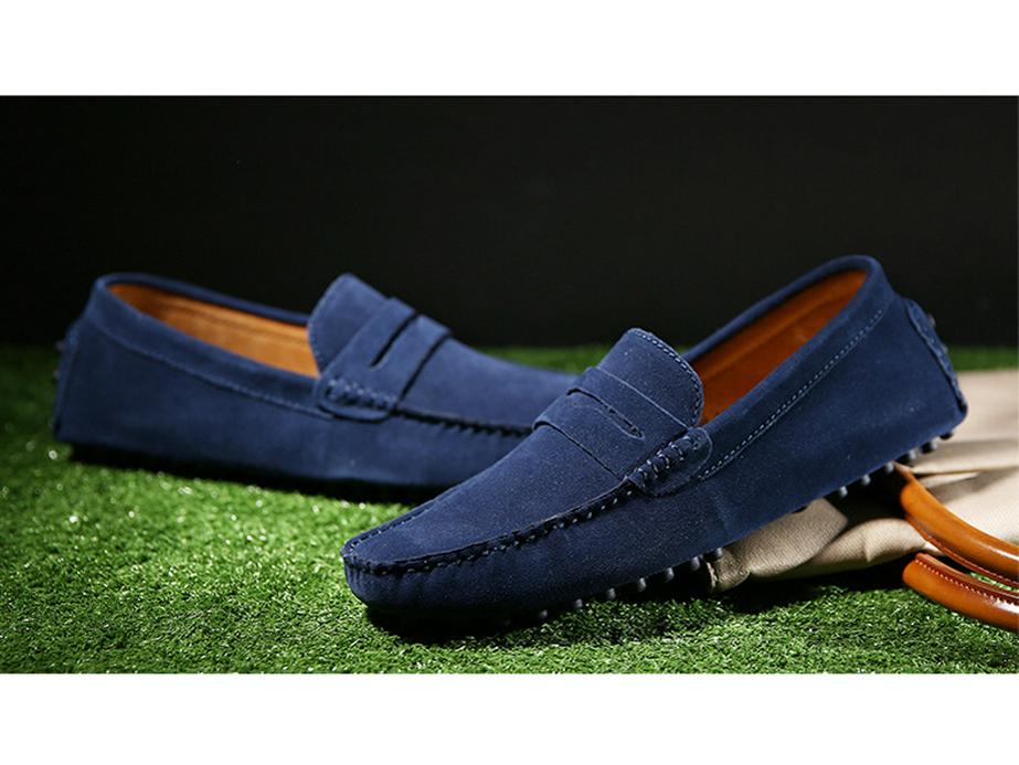 Elegante Lässige Herren Leder Slipper - Klassischer Britischer Schlupfstil, Übergrößen Verfügbar
