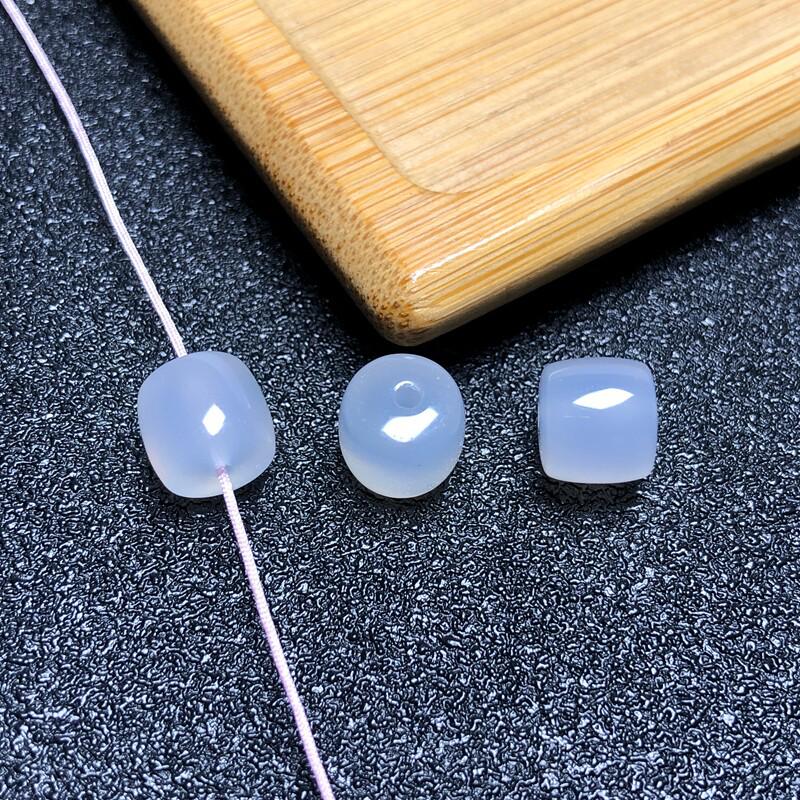 White Agate Straight-Cut Spacer Beads: Star, Moon, Bodhi Buddhist Beads for DIY Bracelets and Wenwan Accessories.