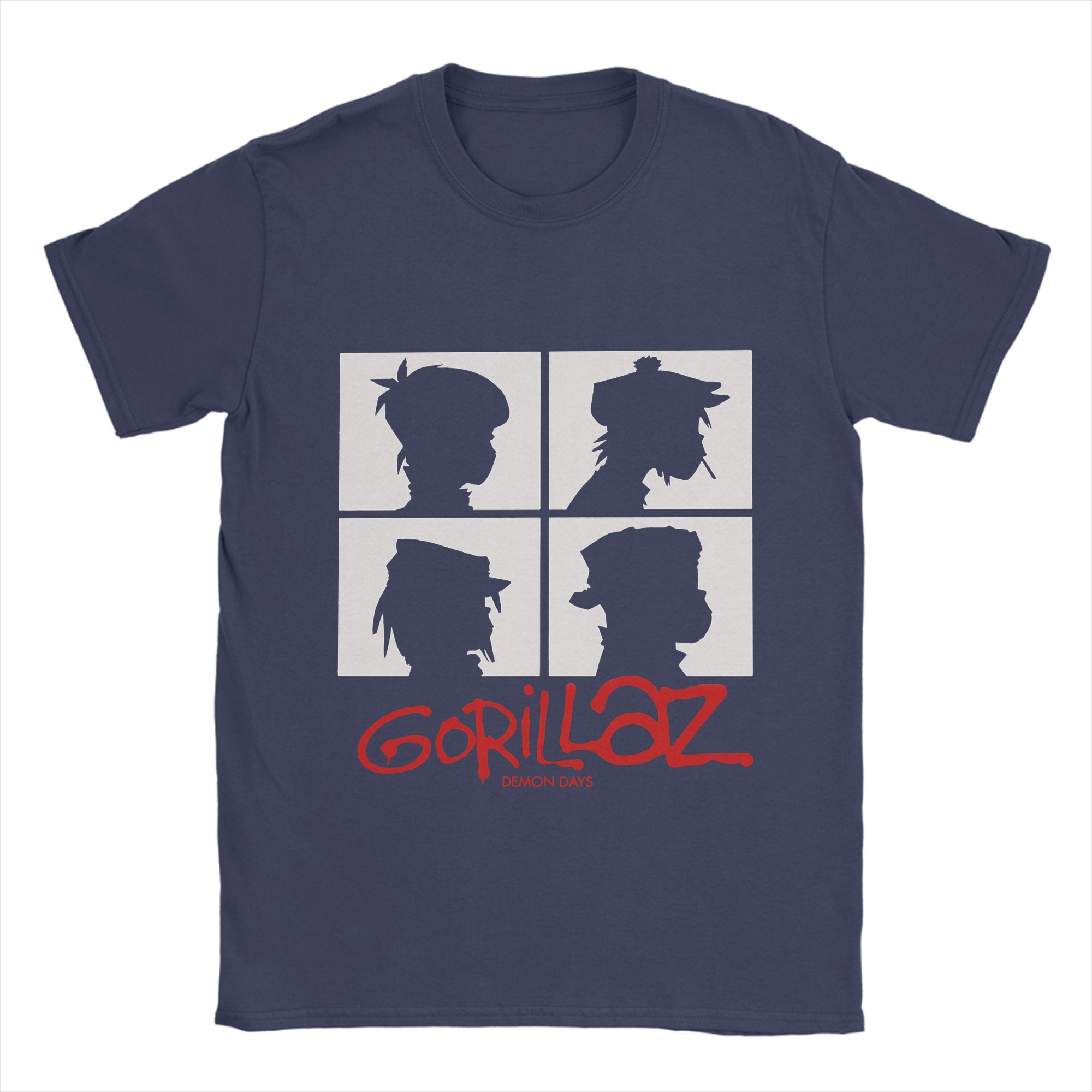 

Футболка Харадзюку Летняя Gorillazs Панк-рок Хип-хоп Футболки Хлопковая футболка для мужчин Классическая Большой размер 6XL Топы с коротким рукавом 4XL