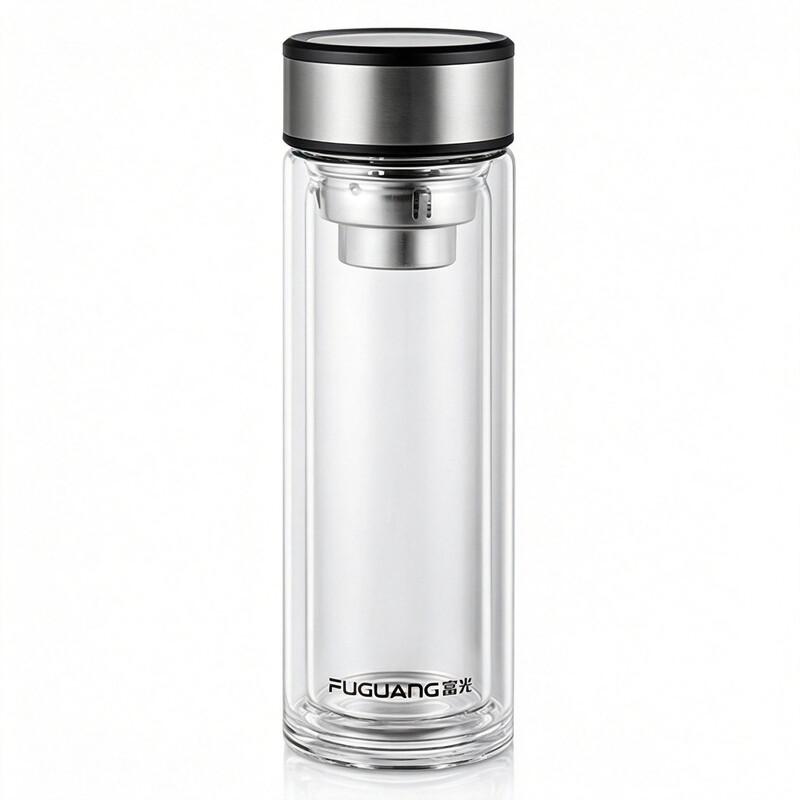 Fuguang Double-Walled Glass Tea Infuser Bottle