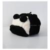 Cute Black White Panda Faux Fur Earflap Beanie Hat Women Winter Warm Ski Cap Student Style