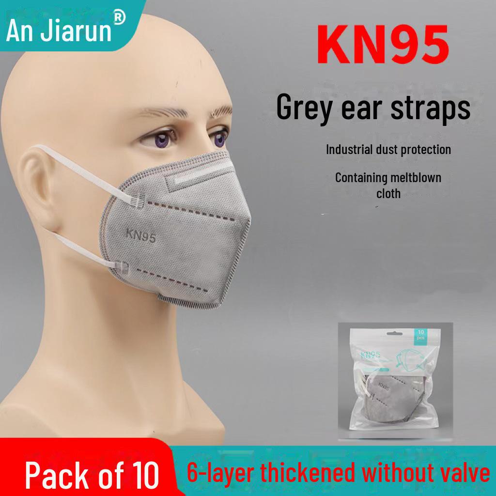 KN95 Activated Carbon Mask with Breathing Valve & 7-Layer Protection, Thickened with Sponge Strips, Head-Mounted.