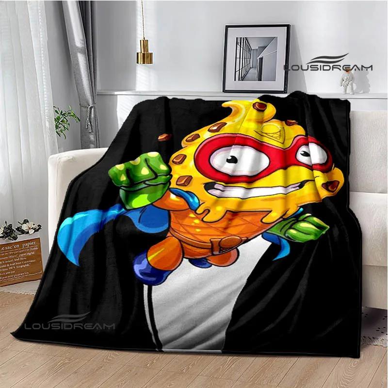 3D Cute Cartoon Super Zings Blankets Picnic Blanket Warm Flannel Blankets Soft and Comfortable Blanket Bed Linings Birthday Gift