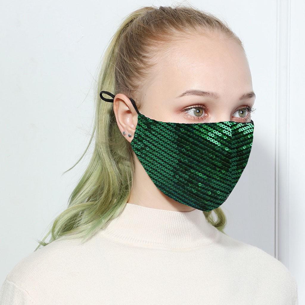 1PC  Outdoor Mouth Mask Washable Reuse Face Mask Sequins  Mask