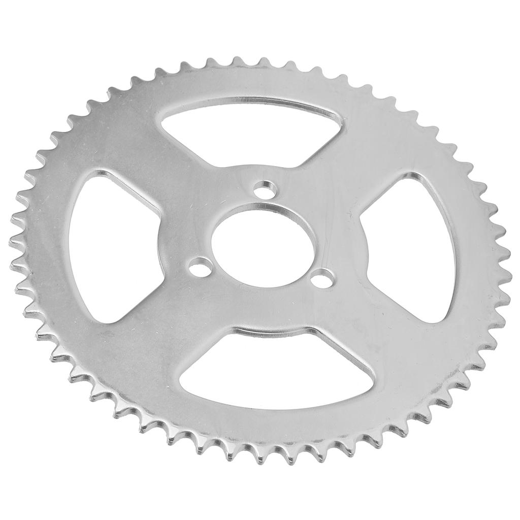 T8F 54T Reťazové koleso 29mm 3-otvorové Biela oceľová kľuka pre Mini motocykel, ATV, Kart 4749cc