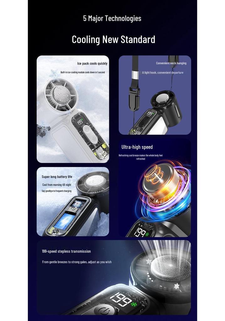 Portable Rechargeable Mini Handheld Cooling Fan