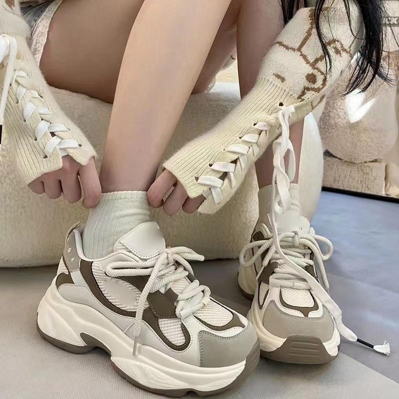 Sports Shoes Women's  New Daddy Shoes Spring and Autumn Girls Korean Version of Harajuku Style All-match Fashion Trend Running Shoes