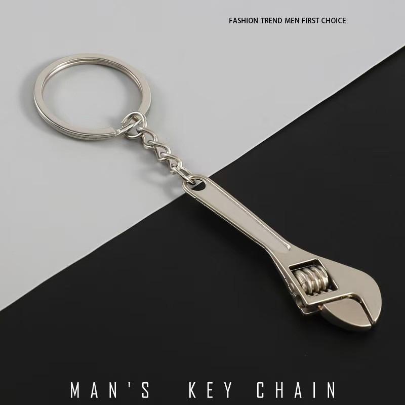 Mini Mobile Activity Wrench Keychain Charm Small Opening Spanner Tool Men's Key Ring Jewelry Bag Charm Unique Gift