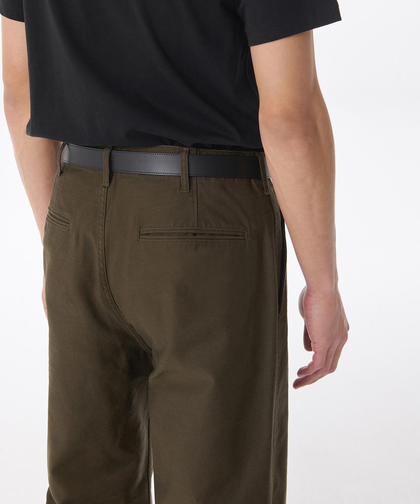 MUSINSA STANDARD Back Satin Officer Pants [Khaki Brown]