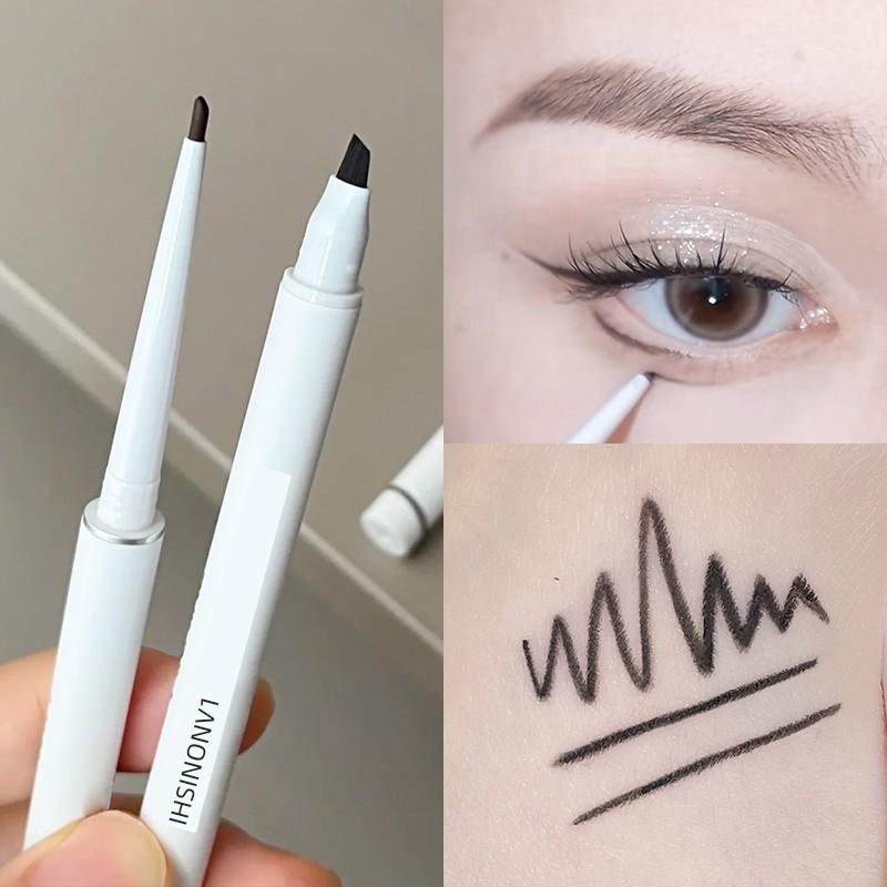 Double-Headed Eyeliner Waterproof Sweat-Proof Eyeliner Brightening Long Lasting Non Smudge Student Novice Eye Shadow Pen Beginner
