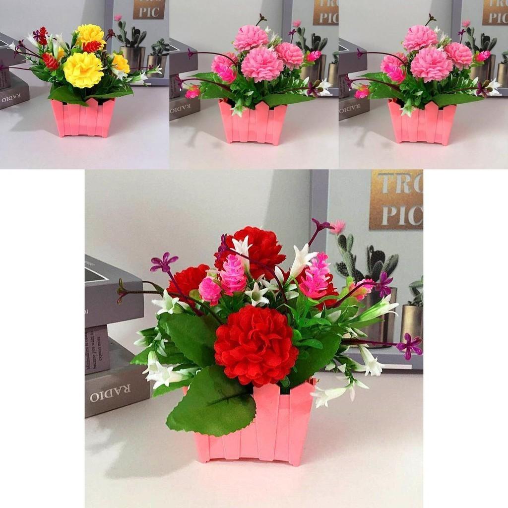 Realistic Artificial Flower In Pot Perfect For Indoor And Outdoor Home Garden Decor