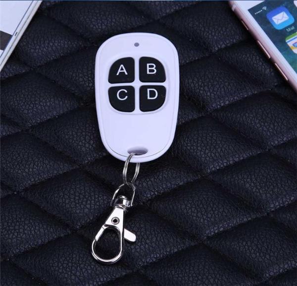 Aoke 4-Key Wireless Remote: White Duck Egg Design, Fixed/Rolling Code, Learning Code EV1527. Remote Control
