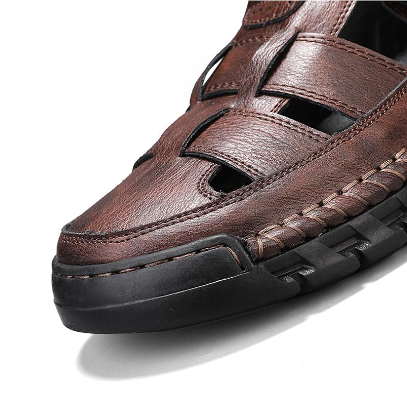 Summer Men's Leather Sandals Casual Shoes Outdoor Sport Sandals
