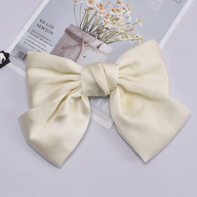 Red Bow Hair Clip Ribbon – European & American JK Style Duckbill & Spring Back Clip