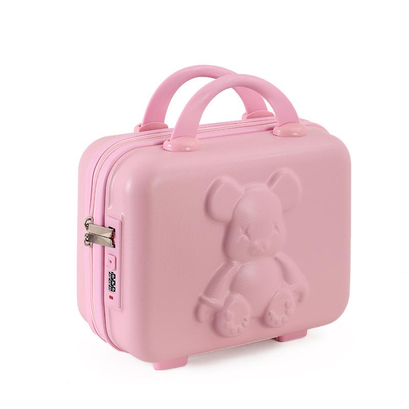 14" Compact Women's Suitcase with Lock and Code, Lightweight Mini Storage Bag