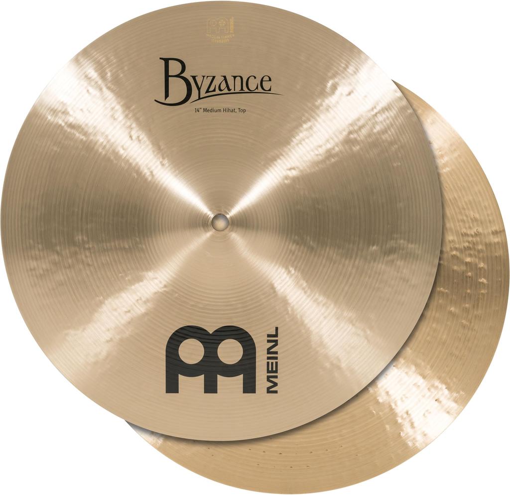 MEINL Byzance Traditional Series Pair Hi-Hat Cymbals, 14" Medium, (B14MH)