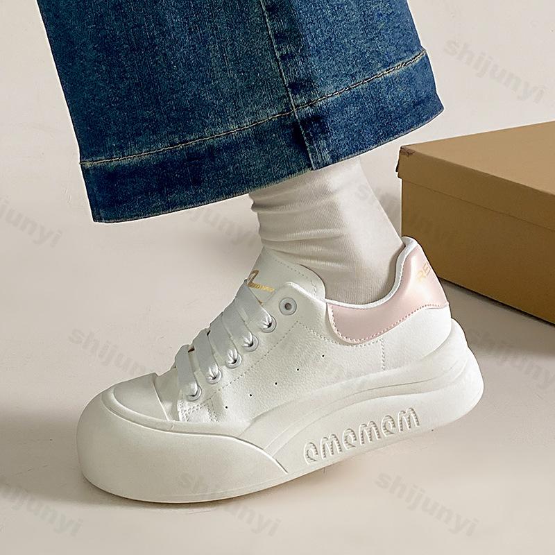 Fashion 2025 Spring Autumn New Women's Shoes Non Slip Lace-up Platforms Sneakers Breathable Comfortable Women's Vulcanize Casual Shoes