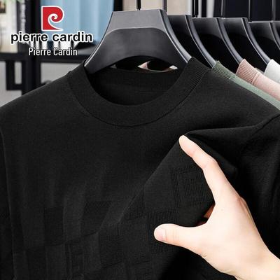 Men's Jacquard Knit Silk Blend Short Sleeve T-shirt