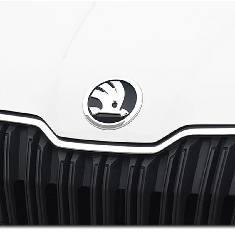 DDWO5 Car Front Hood Emblem Decoration Rear Trunk Badge For Skoda Octavia A5 A7 Fabia MK2 MK3 Superb Kamiq Rapid Yeti Citigo S Kodiak