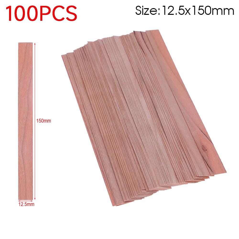 50/100PCS Wooden Candle Wicks Candle Making Wicks Naturally Smokeless Wood Core for DIY Candles Making Tools