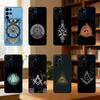 Freemasonry Symbol Phone Case For Samsung S25,24,23,22,30,21,10,9,Ultra,Plus,Lite Soft Black Case