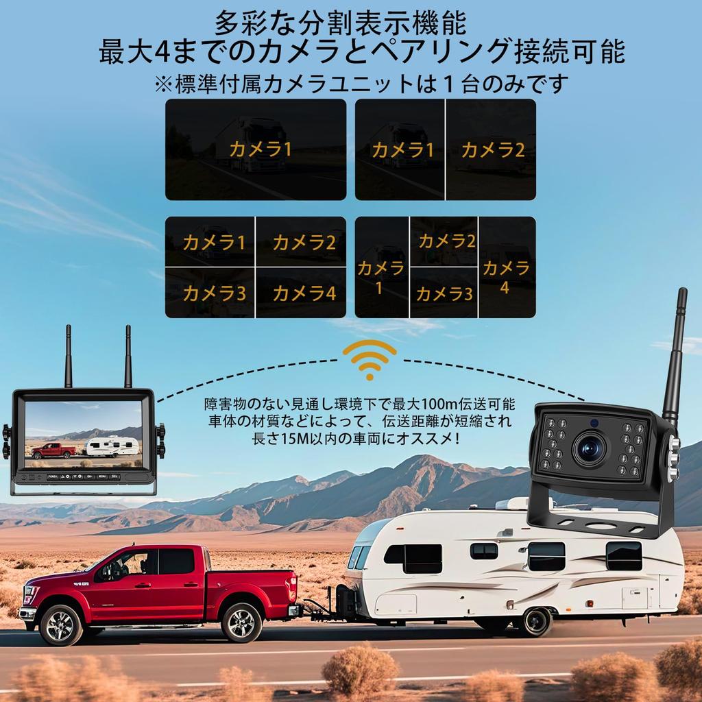 Ασύρματη οθόνη κάμερας οπισθοπορείας 24v οθόνη οπισθοπορείας φορτηγού με BSD τυφλό σημείο DIY IPS εγγραφή αδιάβροχη και ανθεκτική στη σκόνη νυχτερινή όραση ιαπωνικό μενού 5x