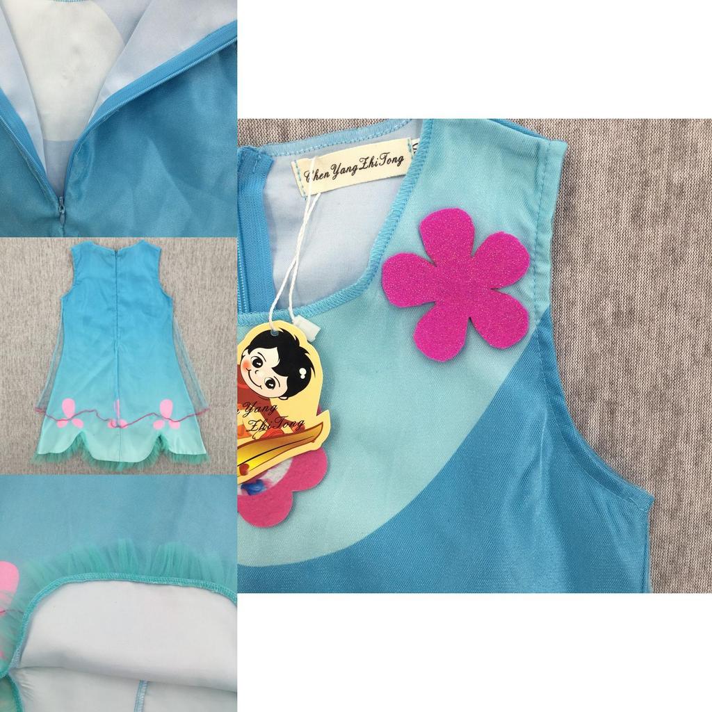 Enchanting Kids Girls Trolls Poppy Princess Dress Ideal For Cosplay And Parties