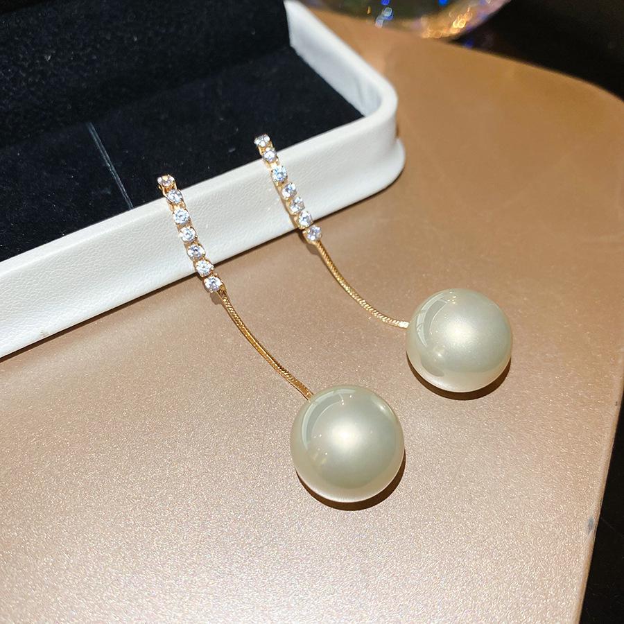 Silver Needle Luxury Pearl Heart Stud Earrings - Versatile, Fashionable Court Style