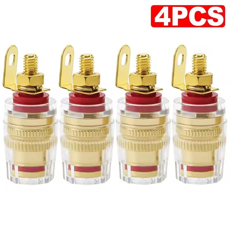 Banana Plug Connector Audio Jack Socket 4mm Binding Post For Amplifier Speaker Terminal Board Gold Plated Consumer ElectronicsGood product