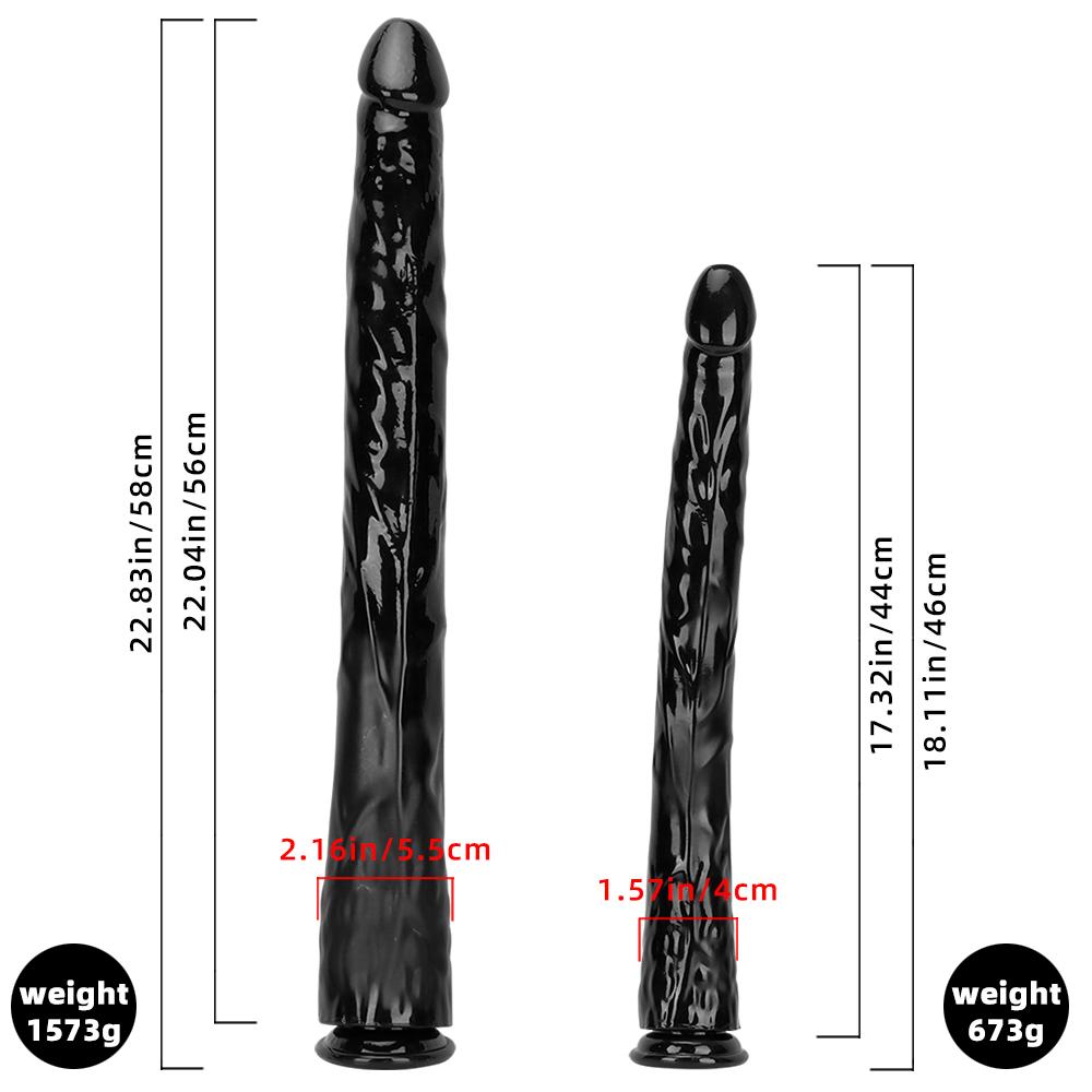 Schwarzer übergroßer Analstreifen, Analplug, Dildo, Masturbator, Sexspielzeug, realistischer Penis, Umschnalldildo, großer Schwanz, PVC, Fisting, BDSM