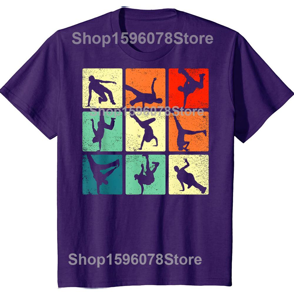 

Funny Break Dancing Bboy Poses Retro Vintage Hip Hop T Shirts Men Cotton Streetwear Tee Shirt Short Sleeve Unisex Loose Clothing 4XL