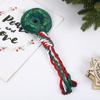 Christmas Dog Squeakey Chew Toys Cotton Ropes Knot Molar Bite Toy Funny Cute Puppies Cat Interactive Toy Xmas Gift Pets Supplies