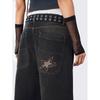 Foreign Trade Original Order Min * Ga American Vintage Washed Old Wide Leg Straight Baggy Jeans Brown Black 1374