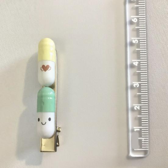 Hair Clip Cartoon Style Happy Pill Hair Pin Plastic Non-Fading Hairpin Headwear Hair Styling Tool Hair Accessory