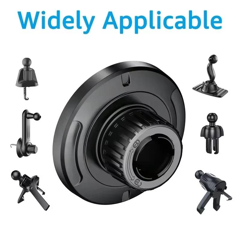 Magnetic Phone Holder Parts Compatible With MagSafe Car Mount for 17mm Ball Head Base Magnet Brackets Car Air Vent Clip Cellphon
