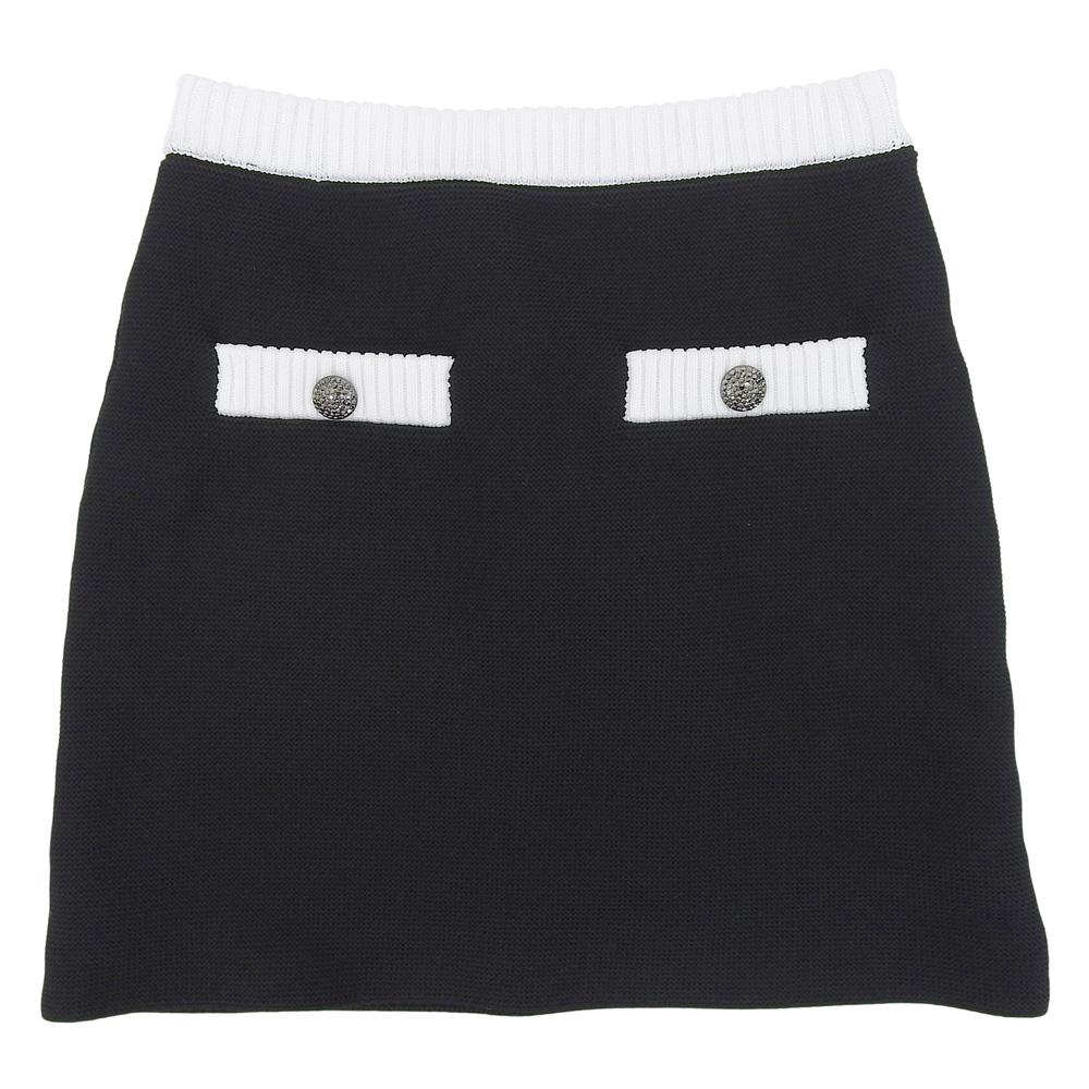sheller Beautiful Bijou button knit skirt, women's, black, size F, SL191040521 skirt F blackUsed