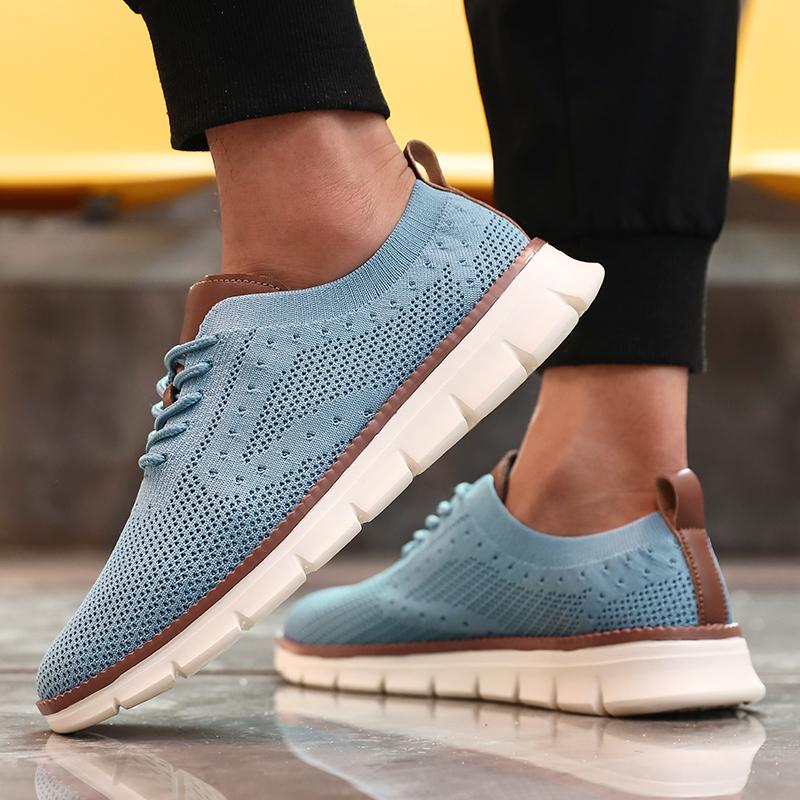 

Luxuny Loafers Men s Shoes Athletic Shoes Breathable Mesh Slip on Running Outdoor Non Slip Business Hiking Shoes Men Gift 2026 39 світло-синій колір