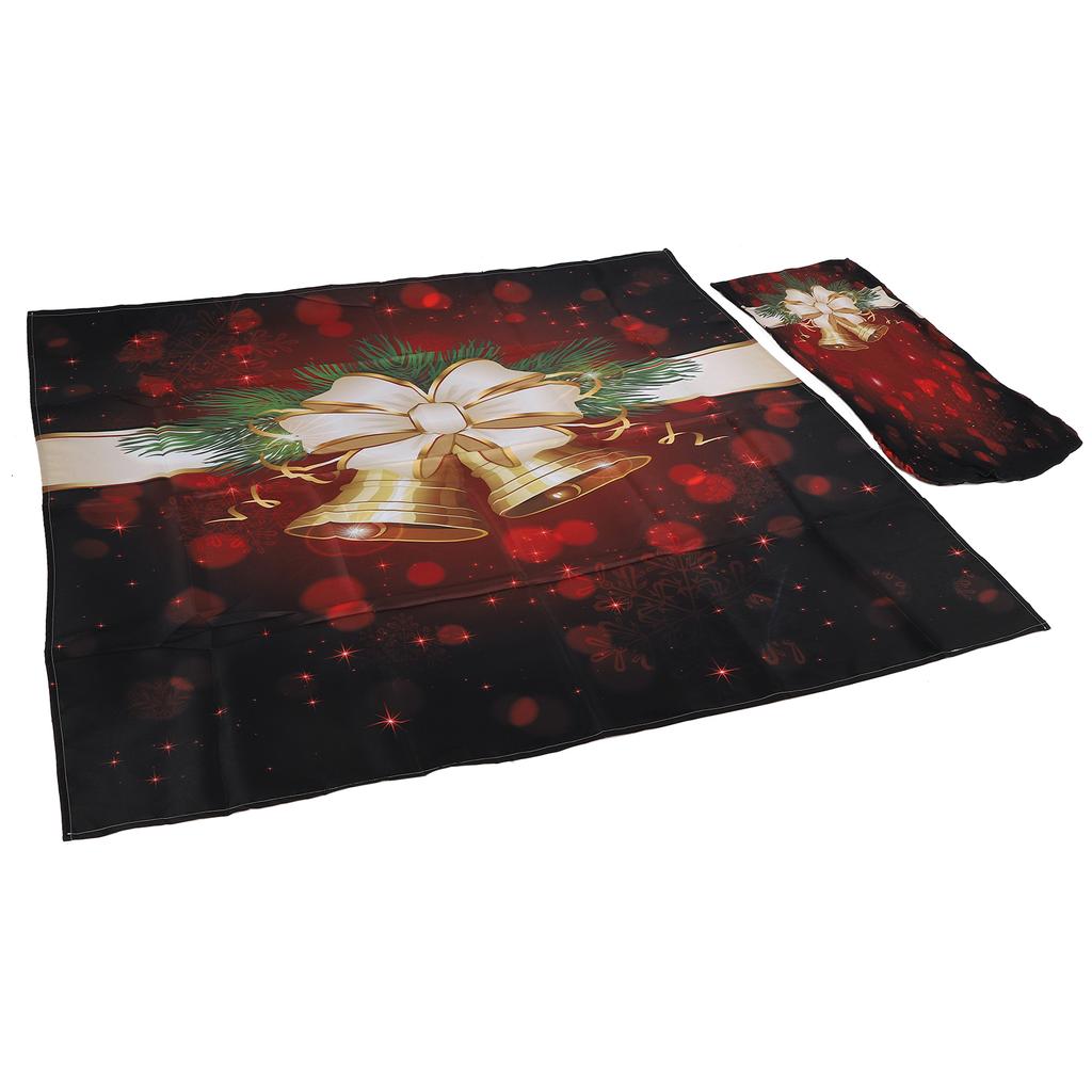 Christmas Tablecloth Chair Covers Set for Home Kitchen Dining Room Festive DecorationBell Type