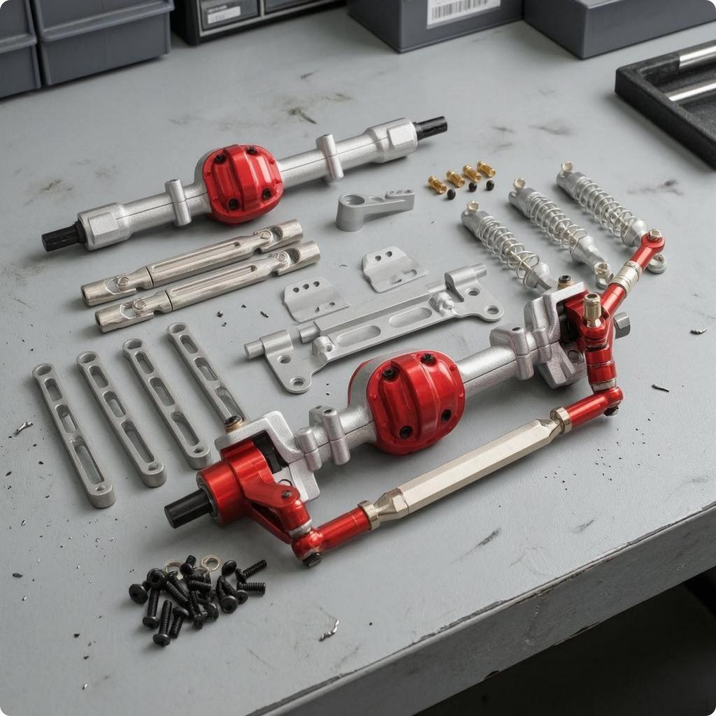 CNC-Machined Axle Upgrade Anodized Finish Aluminum Alloy Assembly Drive